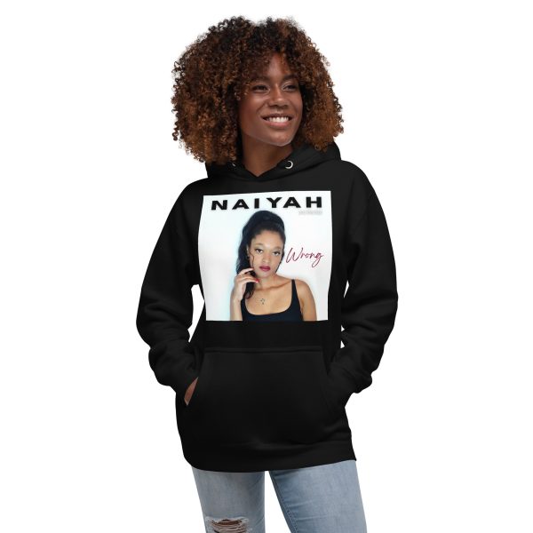 naiyah-unisex-premium-sweathshirt-hoodie-white-front-naiyah-singer-songwriter-musician-artist-london-merch-clothing-worldwide-delivery-wrong-new-single-album-cover