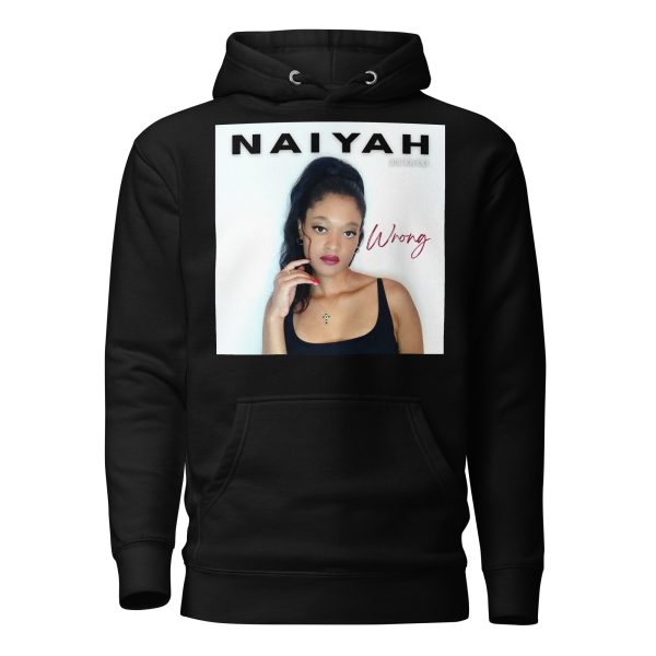 naiyah-unisex-premium-sweathshirt-hoodie-black-front-naiyah-singer-songwriter-musician-artist-london-merch-clothing-worldwide-delivery-wrong-new-single-album-cover