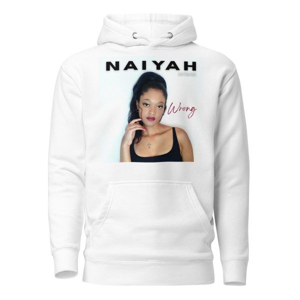 naiyah-unisex-premium-hoodie-white-front-naiyah-singer-songwriter-musician-artist-london-worldwide-delivery-wrong-new-single-album-cover